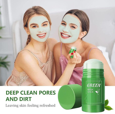 Luipui green tea face mud long lasting pack of 1 beautiful skin(40 g)