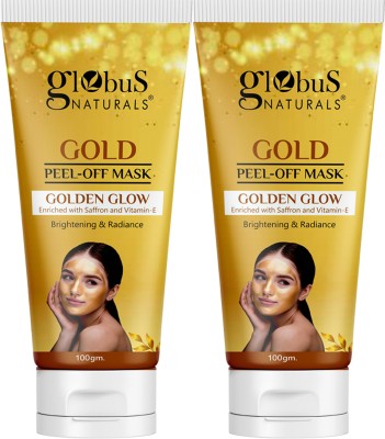 Globus Naturals Golden Glow Peel Off Mask|Removes Blackhead|Anti-Aging|Lightening,Brightening(200 g)