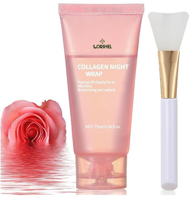 LORSHEL Collagen Night Wrapping Peel Off Mask for Skin Smoothening Authentic(75 ml)