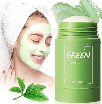 GABBU Green Mask Stick Blackhead Remover for ,Face Moisturizing, Deep Pore Cleansing,(40 g)