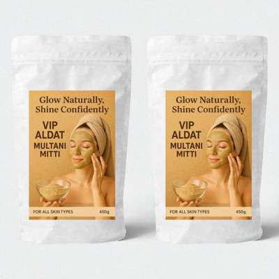 VIP ALDAT Multani Mitti Powder for Radiant Smooth Glow – Pack of 2 (2×450g)(900 g)