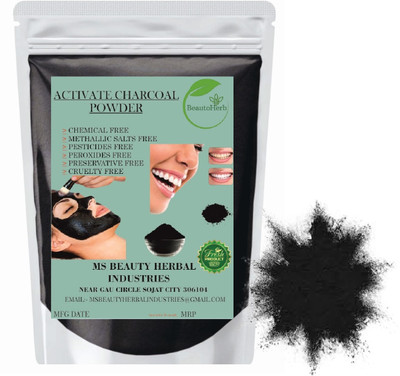 Beautoherb Glow Charcoal Powder for face pack face(400 g)