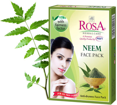 ROSA Neem Face pack with Tulsi I Remove Pimples, Black Heads I Pack of 4-(400 g)