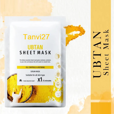 tanvi27 Ubtan Face Sheet Mask With Serum For Women and Men(20 g)