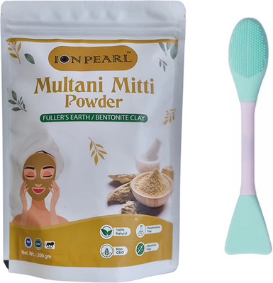 IONPEARL Multani Mitti Powder With 2 - In - 1 Silicon Brush ( 200 Gm )(200 g)
