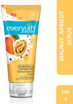 Everyuth Naturals Hydrating & Exfoliating Walnut Apricot Scrub|Removes Blackheads & Moisturizes(100 g)