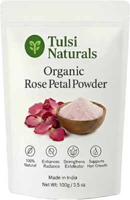 Tulsi Naturals Organic Rose Petal Powder for Glowing Skin & Natural Face Pack(100 g)