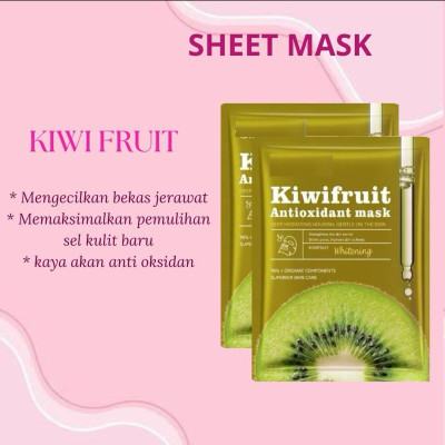 VRINDAVANESVARI Mask Hydrating & Brightening Facial Sheet Masks with Natural Kiwi fruit(25 g)