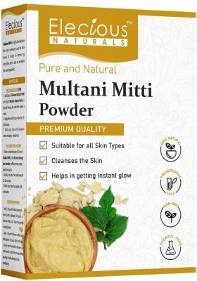 Elecious Multani Mitti powder for Face Pack | Fuller's Earth , Bentonite Clay(200 g)