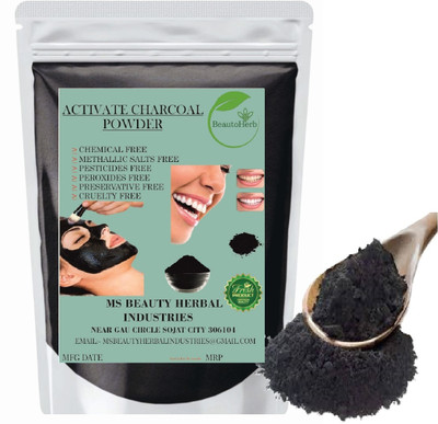 Beautoherb pure Natural Charcoal Powder for face pack face(400 g)