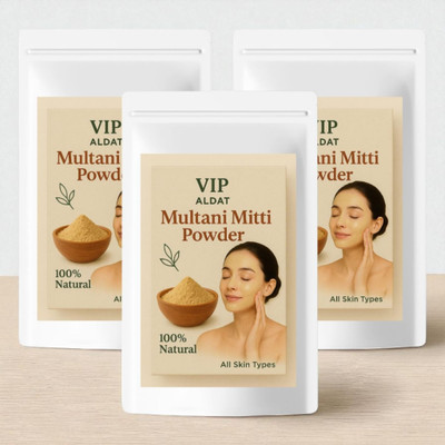 VIP ALDAT Multani Mitti Pure Herbal Care for Smooth Bright Glowing Skin Tone(450 g)