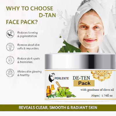 PERLENTE De Tan Face Glow Pack Goodbye to Sun Tan(50 g)