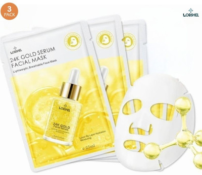 LORSHEL 24 k Gold Face Mask Reduce Wrinkles Fine Lines(75 ml)