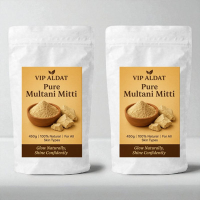 VIP ALDAT Multani Mitti Glow Herbal Natural Radiance Bright Pack 2 (2×450g)(900 g)
