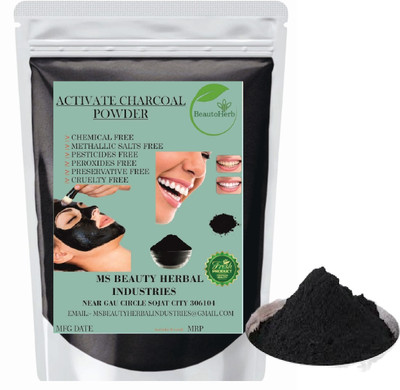 Beautoherb Best Quality Charcoal Powder for face pack smoot(400 g)