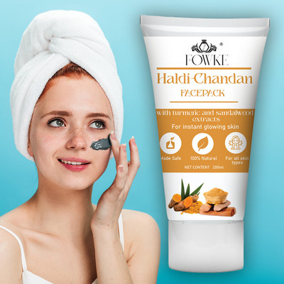 Fowke Haldi Chandan Face Pack -Clarifying- Pore Minimize- Clear Complexion - Men Women(200 ml)
