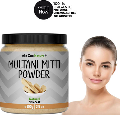 Ale Cox Nature Pure Herbal Multani Mitti | Tan Removal & Skin Purifying Powder(100 g)