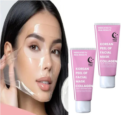 ZOPHORUS Collagen Night Wrapping Peel Off Mask for Reducing Acne (100ml) Pack of 2(200 ml)