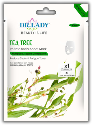 DR.LADY Tea Facial sheet Mask for Glowing & Brightening Skin(4.75 ml)