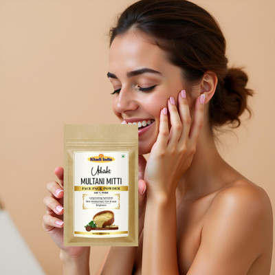 Utkrisht Khadi Multani Mitti Face Pack Powder for Skin Purity and Oil-Free Texture(100 g)
