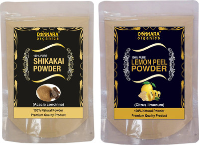DONNARA organics Shikakai Powder & Lemon Peel Powder(300 g)