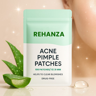 Rehanza Acne Pimple Patches 108 Pack - Hydrocolloid Blemish Treatment Invisible(30 g)