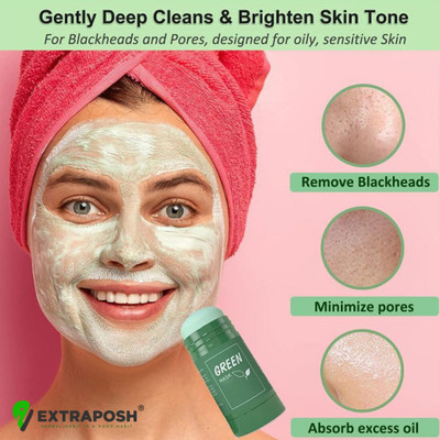 Marie Huda Green Tea Mask Purifying Mask Stick Face Oil Control Stick(40 g)