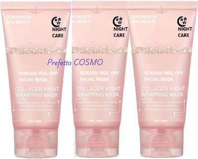 Prefetto COSMO Hydrating Collagen Mask Set of 3 for Soft, Plump Skin(300 ml)