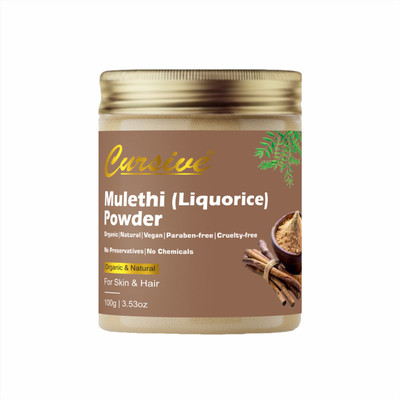 Cursive Natural Mulethi (Licorice) Powder for Glowing Skin & Hair Growth(100 g)