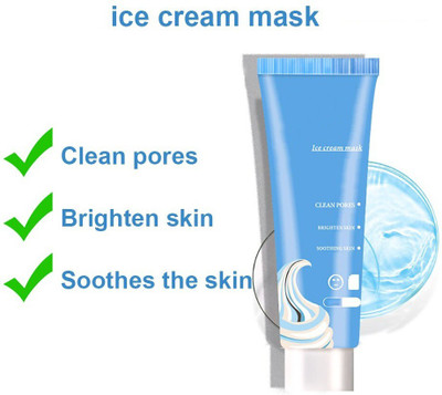 Arcanuy Highest quality Ice Cream Mask Tube Ultra Cleansing, Brighten(120 ml)