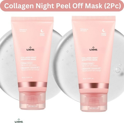 LORSHEL Collagen Night Wrapping Peel Off Mask for Skin Smoothening and Firming(150 ml)