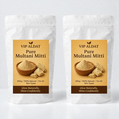 VIP ALDAT Pure Herbal Multani Mitti Beauty Care (450g × 2 = 900g)(900 g)