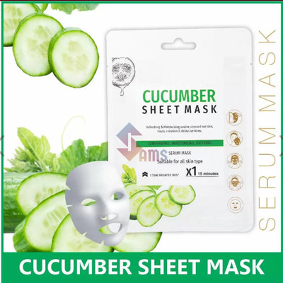 tanvi27 Cucumber Face Sheet Mask With Serum For Women and Men(20 g)