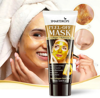smartdrops Gold Peel Off Mask for Pure Glow & Anti Pollution With Vitamin E(60 ml)