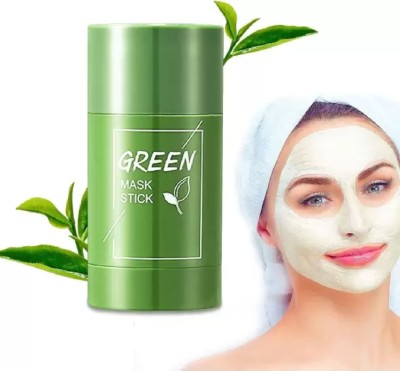 manasona Green Mask Stick For Face,Green Tea Purifying Clay Stick Mask For Blackheads(40 g)