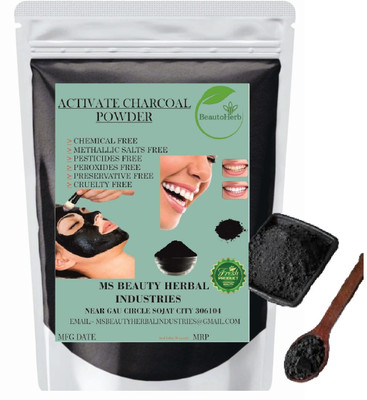 Beautoherb Natural Charcoal Powder for face pack glowing(400 g)