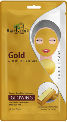 tapveda Gold Algae Peel Off Mask For Brighter Glow with Almond Oil & Saffron(90 g)