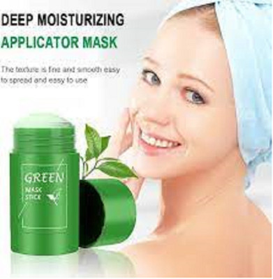 Luipui green tea mud claying face mask stick for anti acne pimples(40 g)