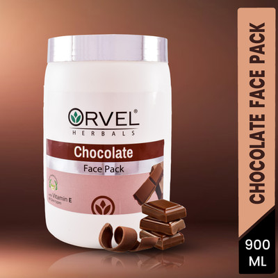 orvel HERBALS CHOCOLATE FACE PACK | COCOA BUTTER & DEAD SEA MUD(900 ml)