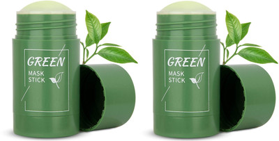 Luipui Green Tea Purifying Clay Stick Face Mask Pack of 2(20 g)