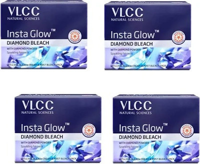 VLCC Insta Glow Diamond Bleach, 4 pack(120 g)