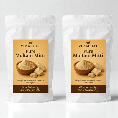 VIP ALDAT Multani Mitti Pure Natural Glow Pack (450 g × 2 = 900 g)(900 g)