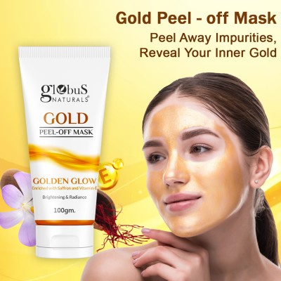 Globus Naturals Anti-Aging Golden Glow Peel Off Mask For Women(100 g)