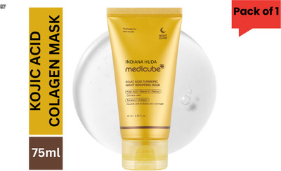 INDIANA HUDA Medicube Kojic Acid Turmeric Night Mask 75ml Radiant Skin Cream(75 ml)