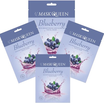 MASK QUEEN Beauty Facial Sheet Mask Blueberry Pack Of 4(80 ml)