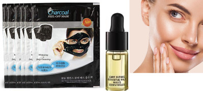 GABBU Naturals Charcoal Peel Off Mask Vitamin-E face serum(176 g)