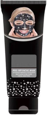 GFSU CHARCOAL BLACKHEADS REMOVER PEEL OFF FACE MASK CREAM, PIMPLE CLEANER.(120 g)