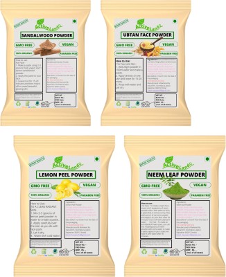 Activeland Sandalwood powder ,Ubtan Lemon peel powder, Neem powder 50gm each(200 g)