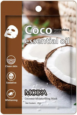 MOIKA Softening & Smoothening COCONUT FACE MASK SHEET PACK OF (1).(25 ml)