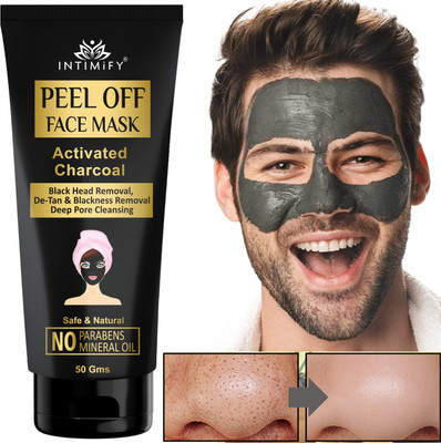 INTIMIFY Advanced Activated Charcoal Peel Off Mask, Enriched With Neem, Aloe vera(50 g)